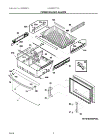 02 - Freezer Drawer, Baskets parts for Frigidaire Refrigerator LGHB2867PFCA from AppliancePartsPros.com