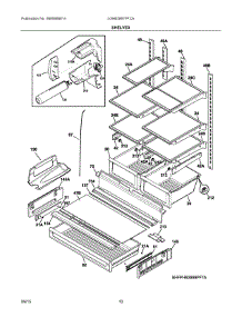 05 - Shelves parts for Frigidaire Refrigerator LGHB2867PFCA from AppliancePartsPros.com