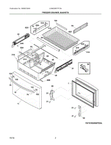 02 - Freezer Drawer, Baskets parts for Frigidaire Refrigerator LGHB2867PFDA from AppliancePartsPros.com