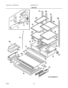 05 - Shelves parts for Frigidaire Refrigerator LGHB2867PFDA from AppliancePartsPros.com