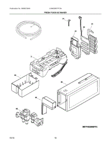 09 - Fresh Food Ice Maker parts for Frigidaire Refrigerator LGHB2867PFDA from AppliancePartsPros.com