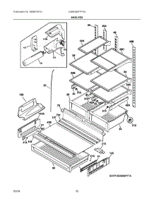 05 - Shelves parts for Frigidaire Refrigerator LGHB2867PFEA from AppliancePartsPros.com