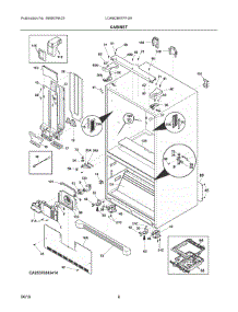 04 - Cabinet parts for Frigidaire Refrigerator LGHB2867PFGA from AppliancePartsPros.com