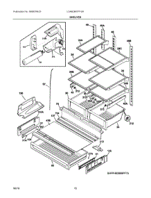 05 - Shelves parts for Frigidaire Refrigerator LGHB2867PFGA from AppliancePartsPros.com
