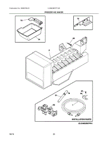 10 - Freezer Ice Maker parts for Frigidaire Refrigerator LGHB2867PFGA from AppliancePartsPros.com