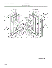 03 - Fresh Food Door parts for Frigidaire Refrigerator LGHB2867PFHA from AppliancePartsPros.com