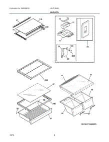 04 - Shelves parts for Frigidaire Refrigerator LGHT1846QE1 from AppliancePartsPros.com