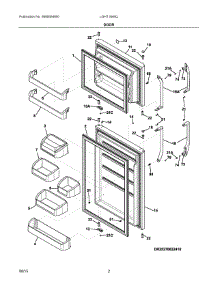 02 - Door parts for Frigidaire Refrigerator LGHT1846QP0 from AppliancePartsPros.com