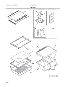04 - Shelves parts for Frigidaire Refrigerator LGHT1846QP0 from AppliancePartsPros.com