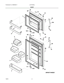 02 - Door parts for Frigidaire Refrigerator LGHT2046QE0 from AppliancePartsPros.com
