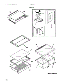 04 - Shelves parts for Frigidaire Refrigerator LGHT2046QE0 from AppliancePartsPros.com