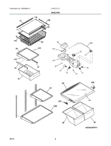 04 - Shelves parts for Frigidaire Refrigerator LGHT2137LE8 from AppliancePartsPros.com