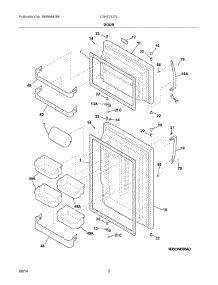 02 - Door parts for Frigidaire Refrigerator LGHT2137LE9 from AppliancePartsPros.com