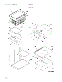 04 - Shelves parts for Frigidaire Refrigerator LGHT2137LE9 from AppliancePartsPros.com