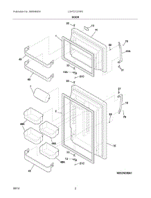 02 - Door parts for Frigidaire Refrigerator LGHT2137NF6 from AppliancePartsPros.com