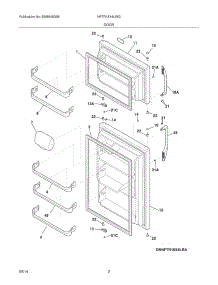 03 - Doors parts for Frigidaire Refrigerator NFTR18X4LWG from AppliancePartsPros.com