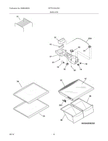 07 - Shelves parts for Frigidaire Refrigerator NFTR18X4LWH from AppliancePartsPros.com