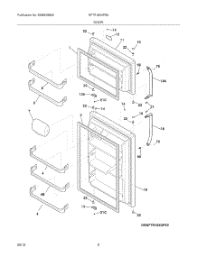 03 - Doors parts for Frigidaire Refrigerator NFTR18X4PS5 from AppliancePartsPros.com