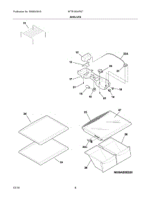 07 - Shelves parts for Frigidaire Refrigerator NFTR18X4PS7 from AppliancePartsPros.com