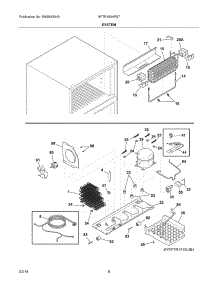 09 - System parts for Frigidaire Refrigerator NFTR18X4PS7 from AppliancePartsPros.com