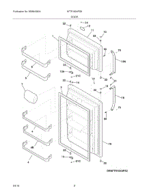03 - Door parts for Frigidaire Refrigerator NFTR18X4PS8 from AppliancePartsPros.com