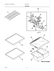 04 - Shelves parts for Frigidaire Refrigerator NFTR18X4QB0 from AppliancePartsPros.com