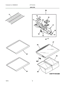 04 - Shelves parts for Frigidaire Refrigerator NFTR18X4QB2 from AppliancePartsPros.com