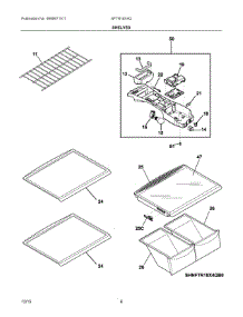 04 - Shelves parts for Frigidaire Refrigerator NFTR18X4QS3 from AppliancePartsPros.com