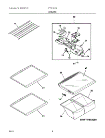 04 - Shelves parts for Frigidaire Refrigerator NFTR18X4QW1 from AppliancePartsPros.com