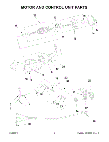 04 - Motor And Control Unit Parts parts for Kitchenaid Stand Mixer 5K45SSSOB4 from AppliancePartsPros.com