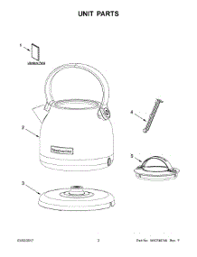 02 - Unit Parts parts for Kitchenaid Kettle 5KEK1222EWH0 from AppliancePartsPros.com