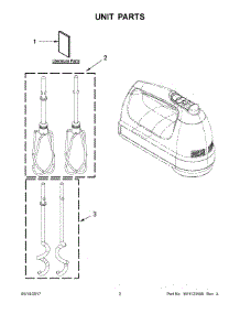 02 - Unit Parts parts for Kitchenaid Hand Mixer 5KHM922EAC0 from AppliancePartsPros.com