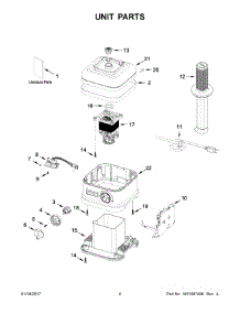 03 - Unit Parts parts for Kitchenaid Blender 5KSB7068BER0 from AppliancePartsPros.com