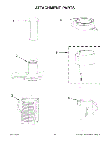 04 - Attachment Parts parts for Kitchenaid Juicer 5KVJ0332BER1 from AppliancePartsPros.com