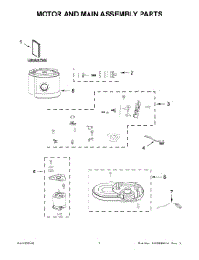 02 - Motor And Main Assembly Parts parts for Kitchenaid Juicer 5KVJ0332EER1 from AppliancePartsPros.com