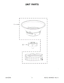 03 - Unit Parts parts for Kitchenaid Juicer 5KVJ0332EOB0 from AppliancePartsPros.com