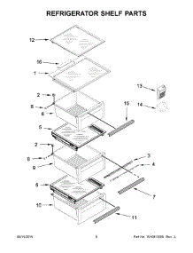 04 - Refrigerator Shelf Parts parts for Kitchenaid Refrigerator 7KRSF77EST00 from AppliancePartsPros.com