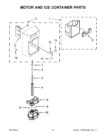 06 - Motor And Ice Container Parts parts for Kitchenaid Refrigerator 7KRSF77EST00 from AppliancePartsPros.com