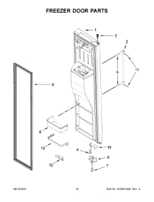 08 - Freezer Door Parts parts for Kitchenaid Refrigerator 7KRSF77EST00 from AppliancePartsPros.com