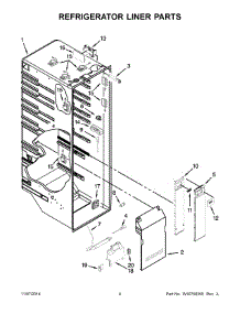 03 - Refrigerator Liner Parts parts for Kitchenaid Refrigerator 7KSC24C8EY00 from AppliancePartsPros.com