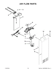10 - Air Flow Parts parts for Kitchenaid Refrigerator 7KSC24C8EY00 from AppliancePartsPros.com