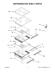 04 - Refrigerator Shelf Parts parts for Kitchenaid Refrigerator 7KSF26C6YY00 from AppliancePartsPros.com