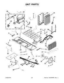 11 - Unit Parts parts for Kitchenaid Refrigerator 7KSF26C6YY00 from AppliancePartsPros.com