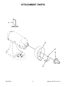 02 - Attachment Parts parts for Kitchenaid Mixer JE0 from AppliancePartsPros.com