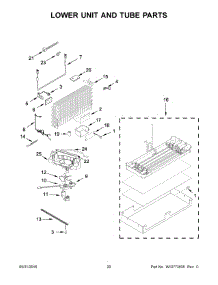 11 - Lower Unit And Tube Parts parts for Kitchenaid Refrigerator KBBL206ESS00 from AppliancePartsPros.com