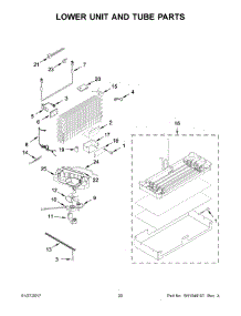 11 - Lower Unit And Tube Parts parts for Kitchenaid Refrigerator KBBL206ESS01 from AppliancePartsPros.com