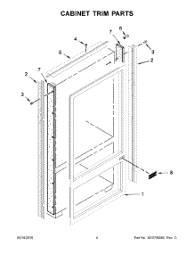 03 - Cabinet Trim Parts parts for Kitchenaid Refrigerator KBBL306ESS00 from AppliancePartsPros.com