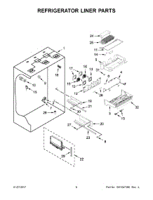 04 - Refrigerator Liner Parts parts for Kitchenaid Refrigerator KBBL306ESS01 from AppliancePartsPros.com