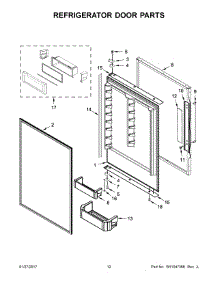 07 - Refrigerator Door Parts parts for Kitchenaid Refrigerator KBBL306ESS01 from AppliancePartsPros.com