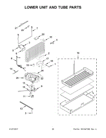 11 - Lower Unit And Tube Parts parts for Kitchenaid Refrigerator KBBL306ESS01 from AppliancePartsPros.com